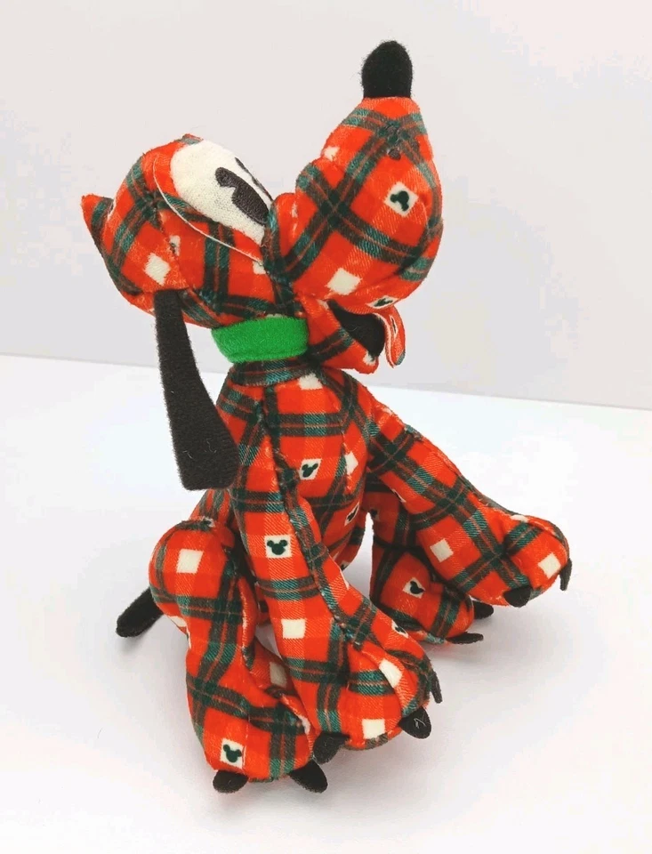 Disney 100 Year Retro Reimagined Plaid Pluto 7" Plush Stuffed Toy Mickey Mouse - Image 4 of 4