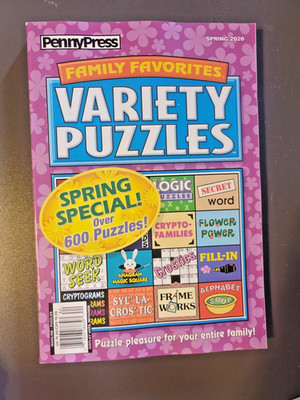 Family Favorite Variety Puzzles by Penny Press - Spring Special - 600+ Puzzles!