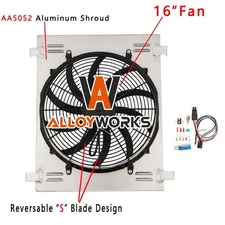 For Ford  32  Hi Boy Street Rod Rat Rod Aluminum Radiator Shroud Fan Relay Kits