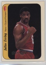 1986-87 Fleer Stickers Julius Erving #5 HOF u1x
