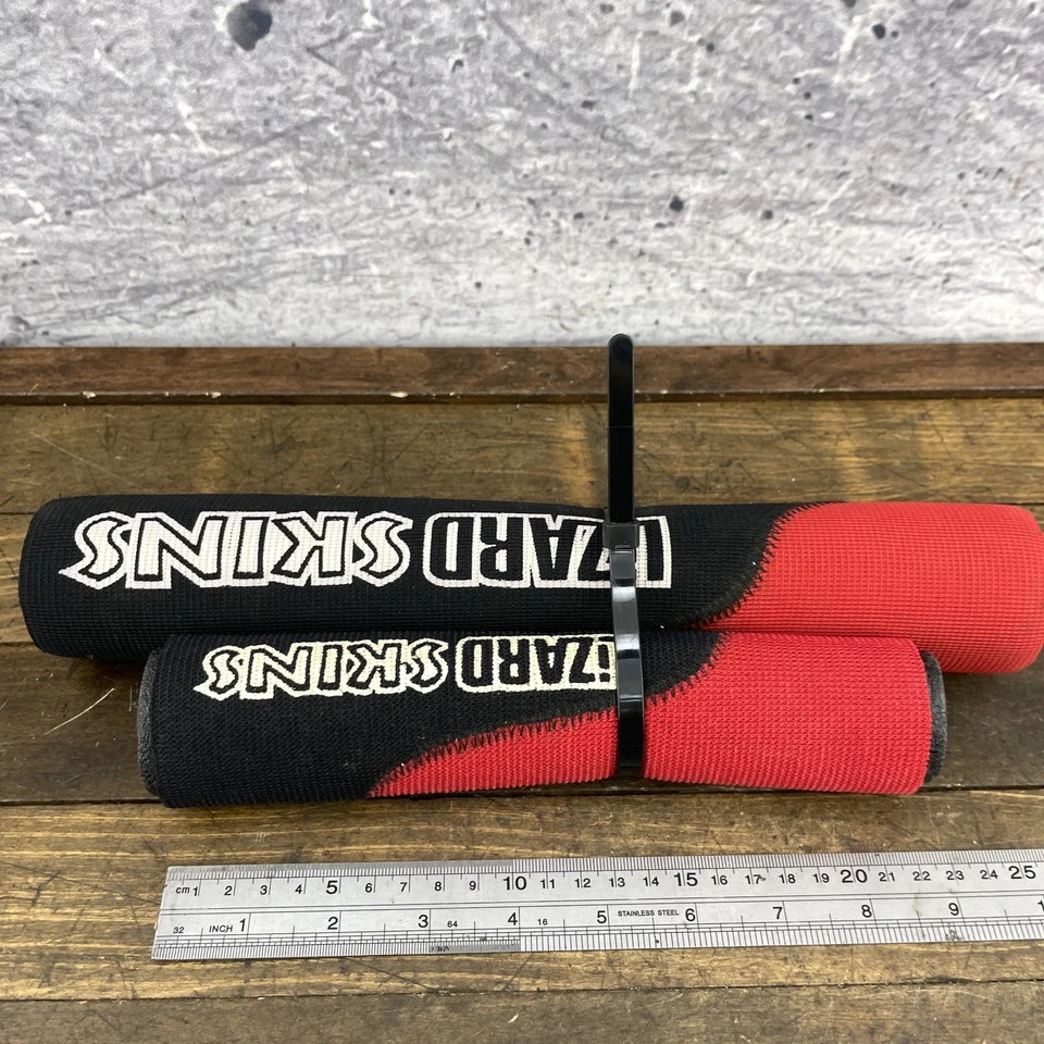 Juego de almohadillas BMX Lizard Skins barra de cuadro rojo neopreno cubierta protectora de bicicleta años 90 00 Foto 3 de 4