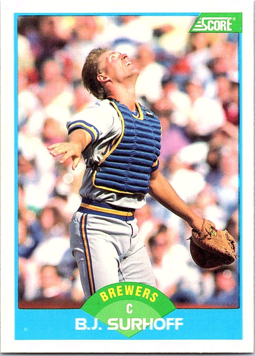 B.J. Surhoff 1989 Score #154 Milwaukee Brewers