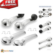 Chrome Window Crank Interior Door Handle Set For 1967-1996 Buickchevygmc