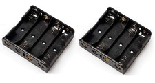 4-Slot AA Battery Holder with Snap Connector 2-Pack