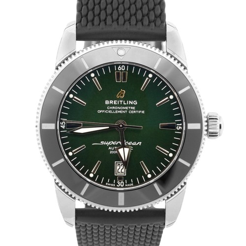 NEW STICKERED PAPERS Breitling Superocean Heritage B01 GREEN 4...