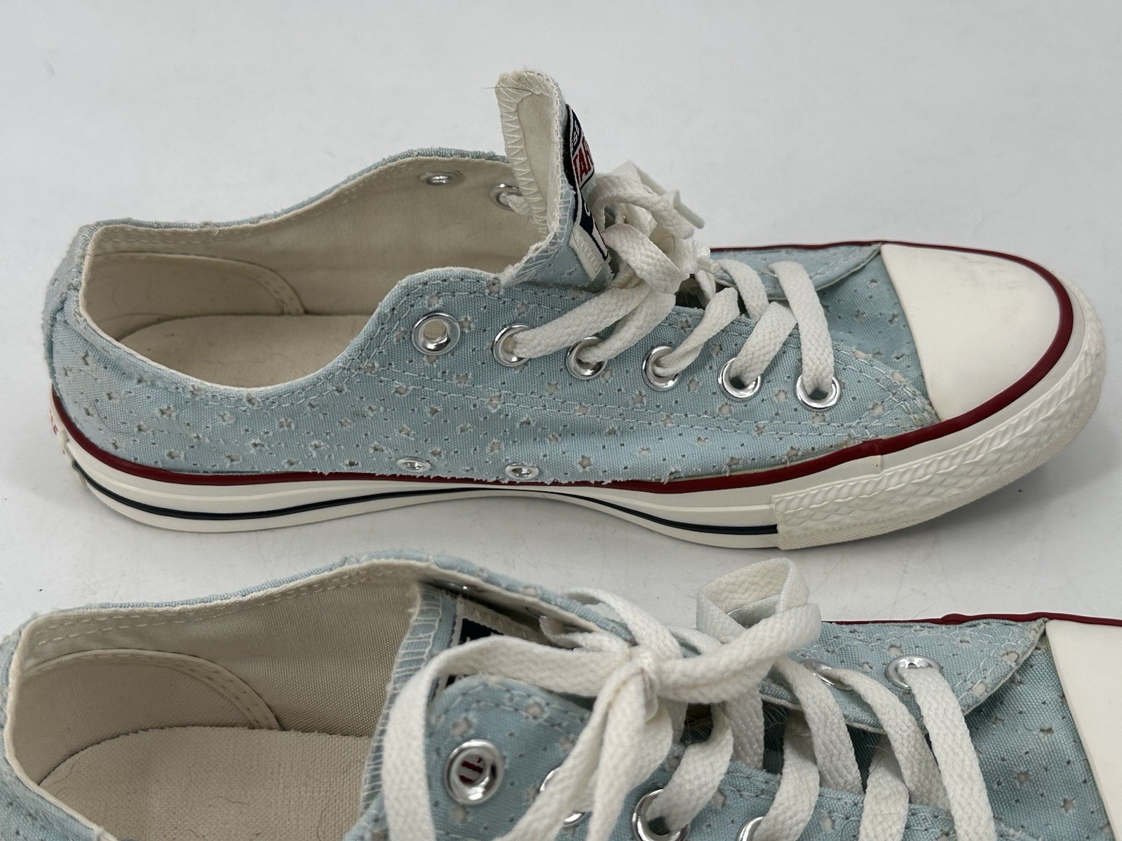 Converse Chuck Taylor All Star Low Canvas Light Blue White Stars Lace Up M7 W9 thumbnail 10