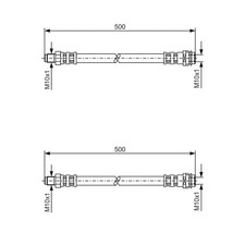 Flexible de frein Mercedes 208