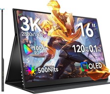 UPERFECT 16" OLED 3K 120Hz 0.1ms Portable Gaming Monitor 500 Nits