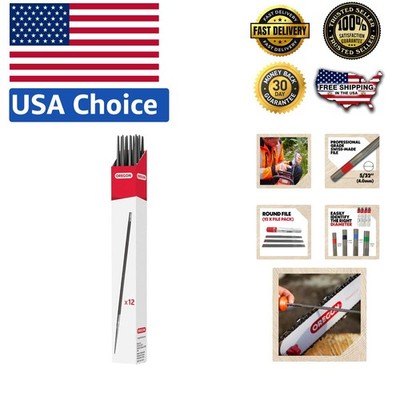 High-Performance 5/32'' Chainsaw Round Files - Ideal for Professionals - 12 Pack