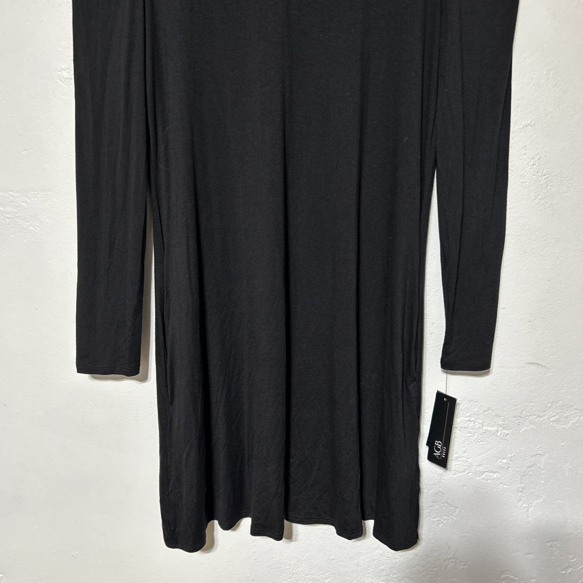 AGB Black Shirt Dress Cold Shoulder Large NWT $69 Womens Dress | eBay