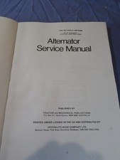 Alternator Service Manual 1960s 70s Bosch Ford Lucas CAV Delco classic car