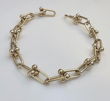 14kt gold 5mm Jax link bracelet