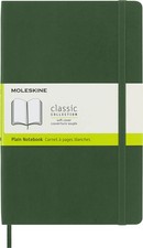 Classic Notebook, Soft Cover, Large 5" x 8.25" Plain/Blank, Myrtle Green, 1...