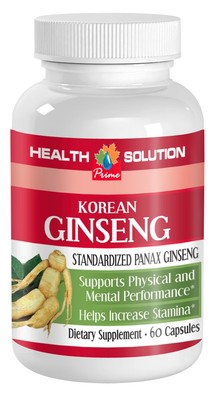 Korean Ginseng 350mg, Stress Reducer,Energizer,Health Solution, (1 Bottl)