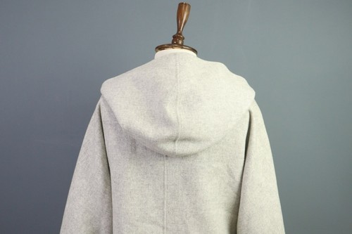 WEEKEND MAX MARA Ivory Wool Single Breasted Snap Hooded Coat Jacket - Picture 12 of 20