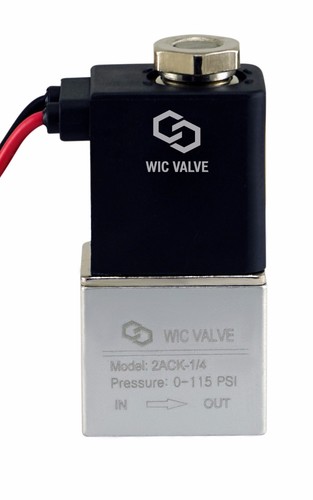 1/4 Inch Direct Acting Fast Response Aluminum Electric Solenoid Air Valve 220VAC - Picture 2 of 5
