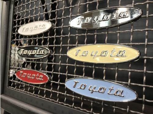 Chrome Reproduction Early Toyota Emblem - Picture 2 of 2