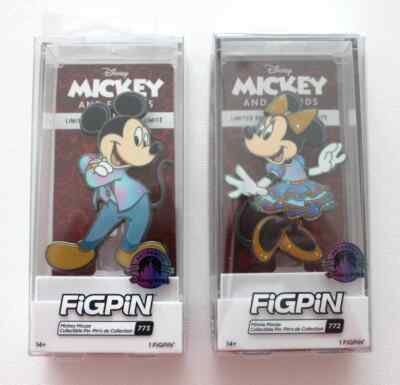 Disney Pin FigPin Mickey Mouse & Minnie Mouse Set 50th Anniversary 773 772