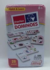 Fraction Dominoes Junior Learning 8 28 Piece Match and Learn NEW/SEALED
