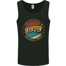 47th Birthday Vintage Made In 1979 Mens Vest Tank Top