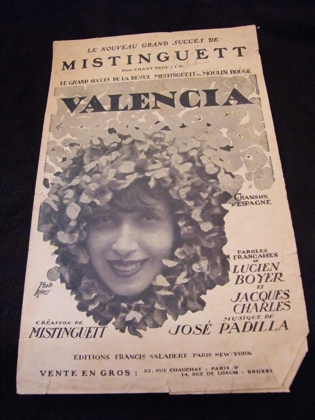 Valencia Mistinguett Music Sheet