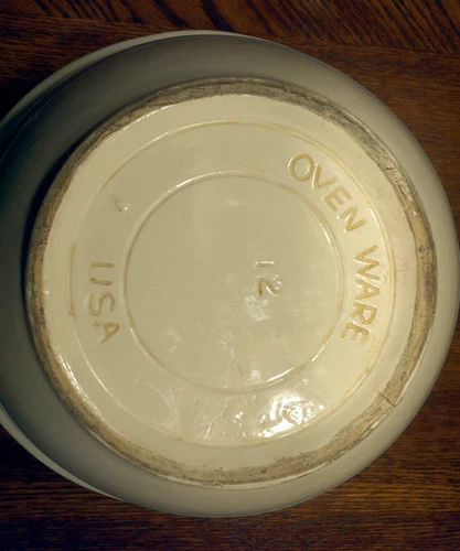 Very nice Vintage McCoy 3 piece nesting bowl Set  - Banded Pink & Blue Memories