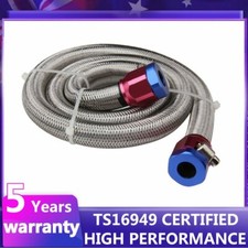 Fuel Hose Line Clamps Kit Braided Stainless Steel Fit for 3/8" Fuel System 3Ft