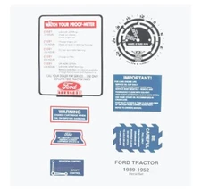 Sparex, S.61440 Decal Kit, 9n, 2n, 8n for Ford 2N, 8N, 9N