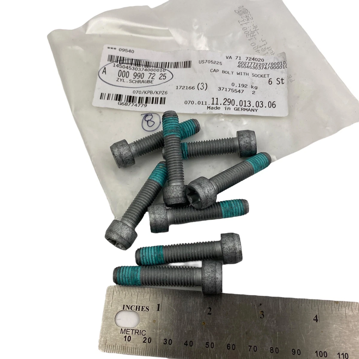 8-pack of Genuine Mercedes-Benz OEM Drive Shaft Bolts 000-990-72 