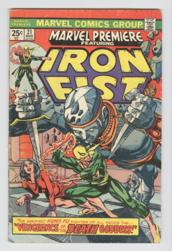 Marvel Premiere #21 marzo 1975 G/VG Iron Fist, Prima apparizione Nebbioso Cavaliere - Foto 1 di 2