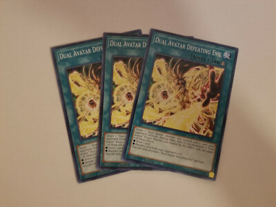 the devil's avatar yugioh card x3 Dual Avatar Defeating Evil - PHRA-EN059 - 1st Edition - Yugioh