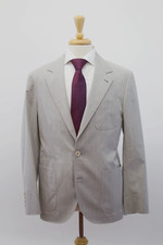 NWT 3695 Brunello Cucinelli Men Pinstripe Sport Coat W/Logo Buttons 50/40US A228