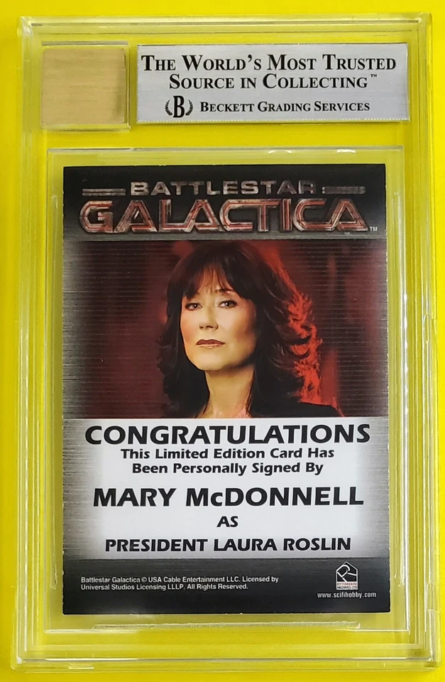 2008 Battlestar Galactica Staffel 3 Autogramm Mary Mcdonnell BGS 8.5 Nm-Mt + W/ - Bild 2 von 3