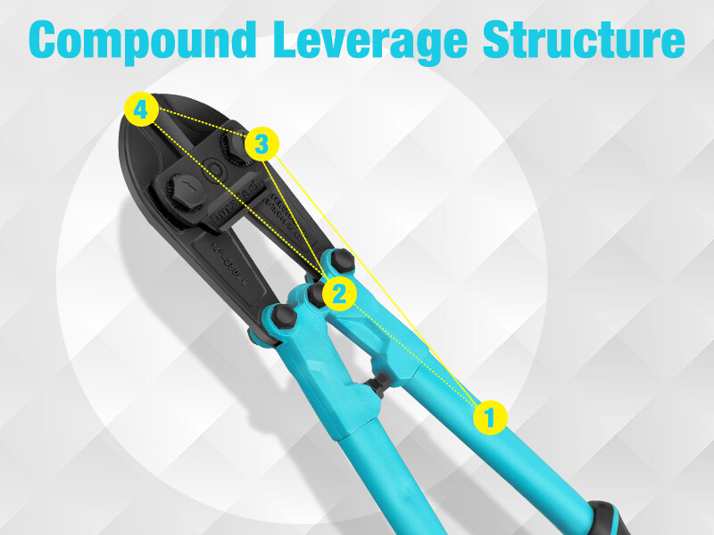 DURATECH 14'' Heavy Duty Bolt Cutter Bi-Material Ergonomic Rubber Grip Handle