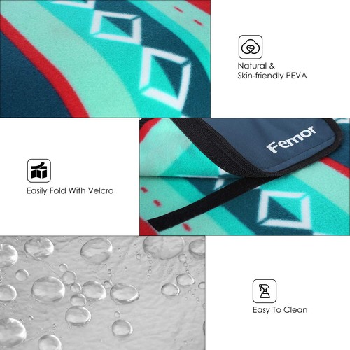 200 x 300 cm picnic blanket XXL camping blanket beach blanket picnic mat with handle - Picture 7 of 12
