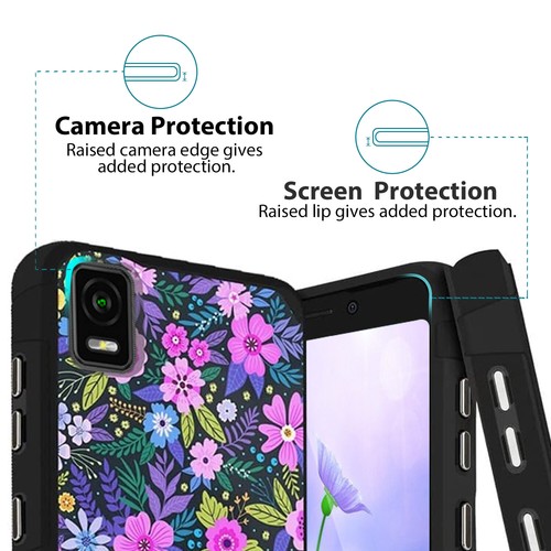 Funda híbrida para teléfono Cricket Vision Plus 2022 (solo Plus) + vidrio templado - Imagen 44 de 47