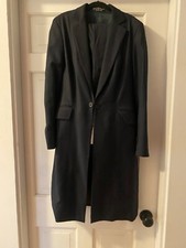 Navy striped saddleseat suit