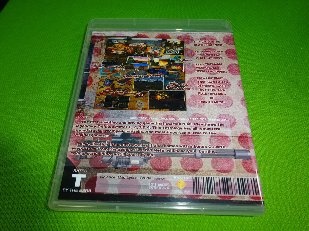 EMPTY REPLACEMNT CASES Twisted Metal Collection 1 2 3 4 5 Sony Playstation  1 PS1