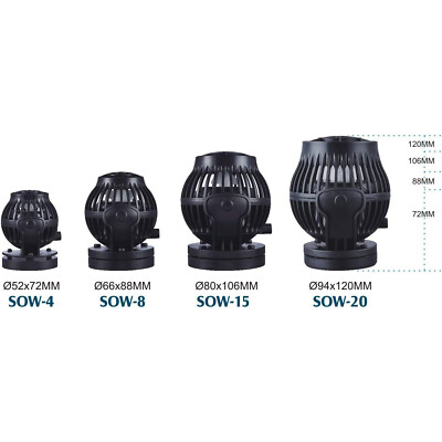Jebao SOW-15 SOW15 Wave Maker Flow Pump for Reef Aquarium Updated