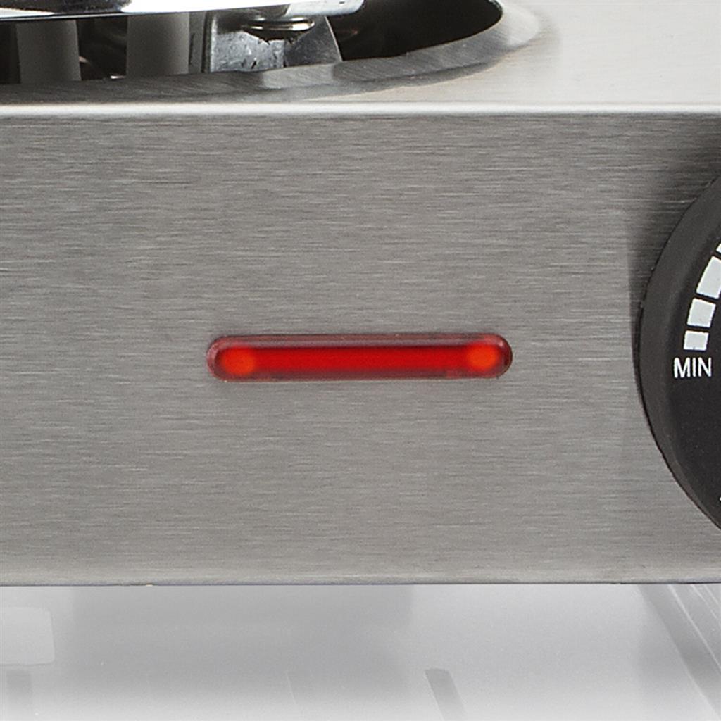 Doppia Piastra Elettrica Tristar KP-6248 – Acciaio Inox Con 2 Bruciatori – Diametri 18.5 E 15.5 Cm – Termostati Regolabili – Protezione Surriscaldamento