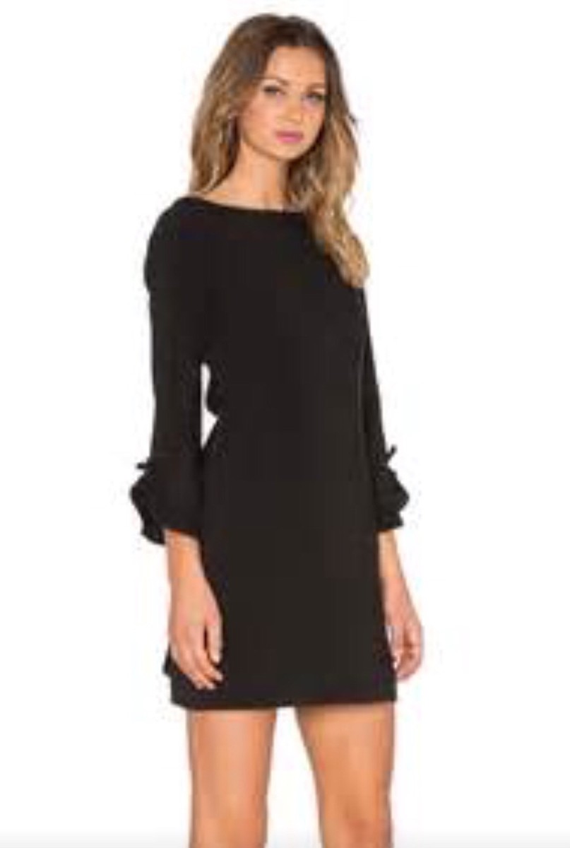 long sleeve short black dress formal Juliette