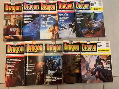 10 Ausgaben Dragon Magazine 204/206-214