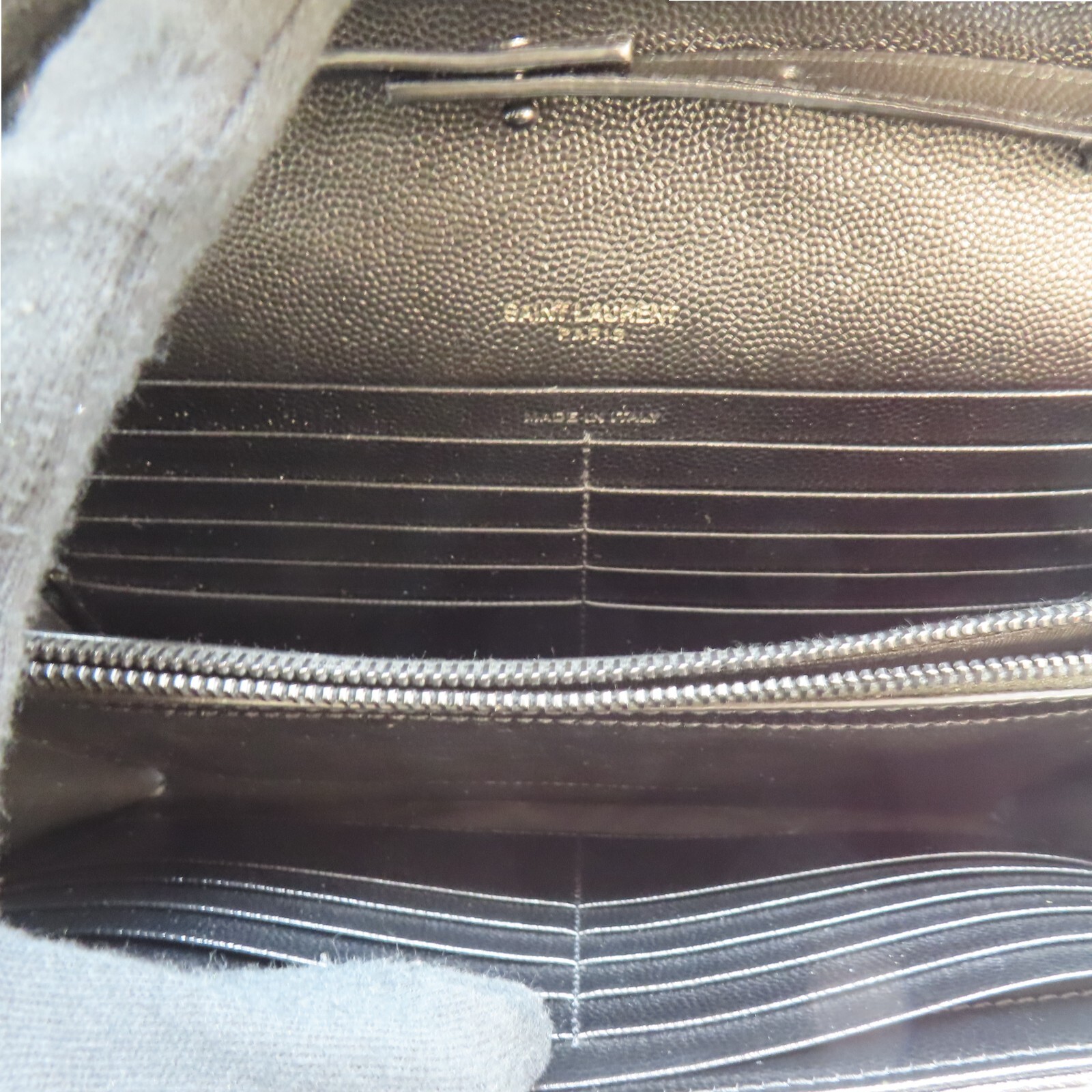 Borsa a tracolla SAINT LAURENT Chevron Cassandre So nera pelle di vitello nera