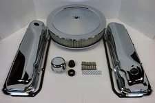 Ford 351C 351M 400M Chrome Engine Dress Up Kit Valve Covers 14" Air Cleaner SB