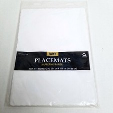 Paper Placemats White 50 Pack NEW 10x14 Disposable Party Event Entertaining