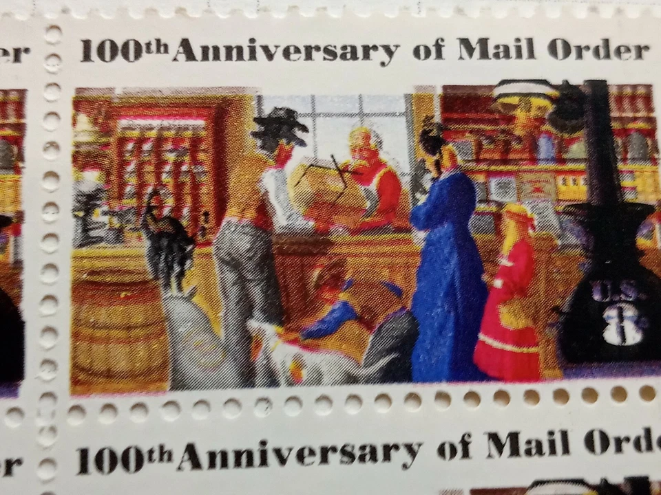 U.S. Stamp P#1468 8c Printing Error Man 2 Hats, Cat with 2 Tails Oddity EFO - Image 4 of 4