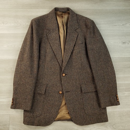Pendleton Vtg USA Tweed Blazer Men's 42L Slim Wool Two Button Single Vented - Picture 2 of 16