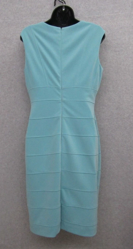 Antonio Melani Dress Womens 8 Blue Sleeveless Sheath Dress Round Neck - Image 4 of 4