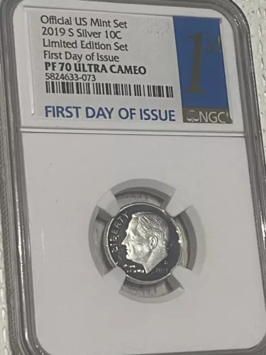 2019 S Roosevelt Silver Dime 10C NGC PF 70 Ultra Cameo Limited Edition Set