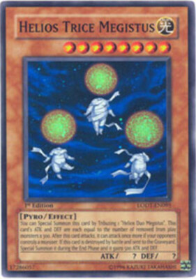 Yugioh! LP Helios Trice Megistus - LODT-EN095 - Super Rare - 1st Edition Lightly